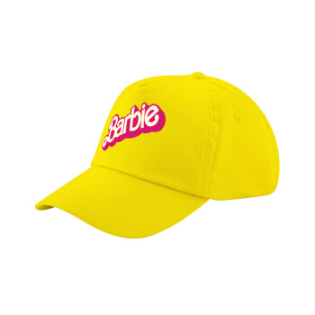 Barbie, Child's Baseball Cap, 100% Cotton Twill, Yellow (COTTON, CHILD, UNISEX, ONE SIZE)