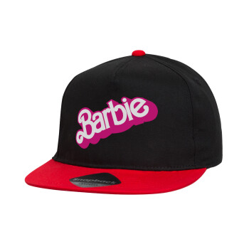 Barbie, Καπέλο παιδικό Flat Snapback, Μαύρο/Κόκκινο (100% ΒΑΜΒΑΚΕΡΟ, ΠΑΙΔΙΚΟ, UNISEX, ONE SIZE)