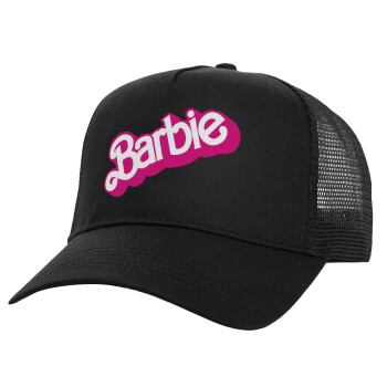 Barbie, Καπέλο Ενηλίκων Structured Trucker, με Δίχτυ, Μαύρο (100% ΒΑΜΒΑΚΕΡΟ, ΕΝΗΛΙΚΩΝ, UNISEX, ONE SIZE)