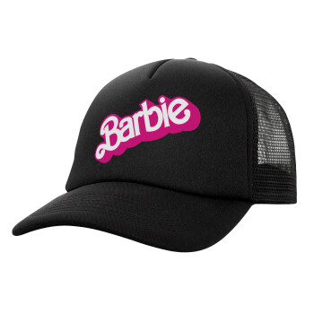 Barbie, Καπέλο Ενηλίκων Soft Trucker με Δίχτυ Μαύρο (POLYESTER, ΕΝΗΛΙΚΩΝ, UNISEX, ONE SIZE)