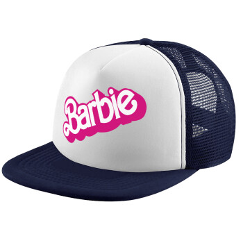 Barbie, Children's Soft Trucker Cap with Dark Blue/White Mesh (POLYESTER, CHILDREN, ONE SIZE)