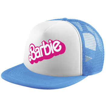 Barbie, Child's Soft Trucker Hat with Blue/White Mesh (POLYESTER, CHILD, ONE SIZE)