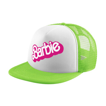 Barbie, Καπέλο παιδικό Soft Trucker με Δίχτυ ΠΡΑΣΙΝΟ/ΛΕΥΚΟ (POLYESTER, ΠΑΙΔΙΚΟ, ONE SIZE)