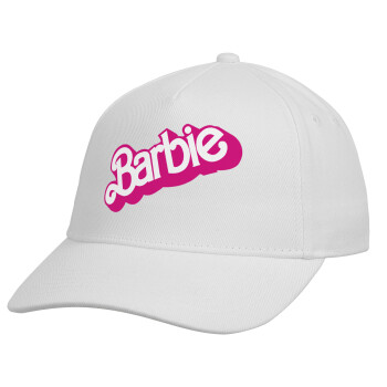 Barbie, Καπέλο παιδικό Baseball, Drill, Λευκό (100% ΒΑΜΒΑΚΕΡΟ, ΠΑΙΔΙΚΟ, UNISEX, ONE SIZE)