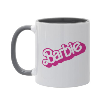 Barbie, Κούπα χρωματιστή γκρι, κεραμική, 330ml