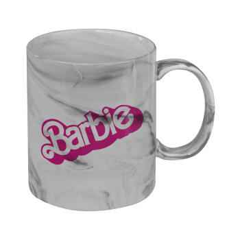 Barbie, Mug ceramic marble style, 330ml