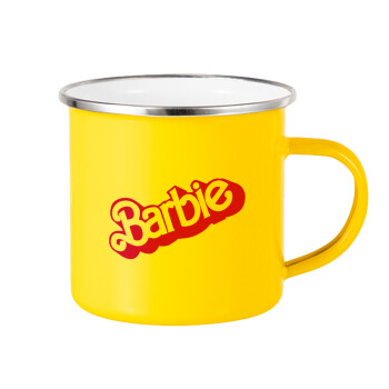 Barbie, Yellow Enamel Metallic Cup 360ml