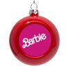 Red Christmas tree ornament bauble 8cm