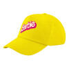 Child's Baseball Cap, 100% Cotton Twill, Yellow (COTTON, CHILD, UNISEX, ONE SIZE)