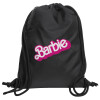 Backpack pouch GYMBAG Black, with pocket (40x48cm) & thick cords