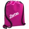 Backpack pouch GYMBAG Fuchsia, with pocket (40x48cm) & thick cords