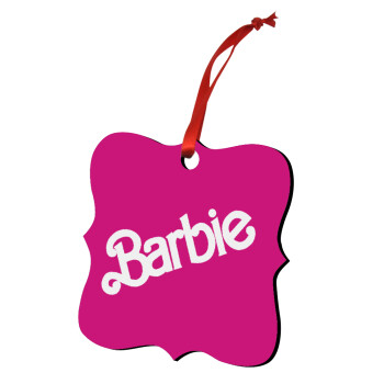 Barbie, Christmas ornament polygon wooden 7.5cm