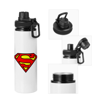 Superman vintage, Metal water bottle with safety cap, aluminum 850ml