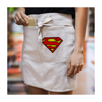 Superman vintage, Ποδιά Μέσης με διπλή τσέπη Barista/Bartender, Beige