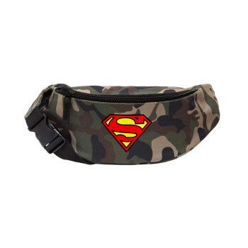 Superman vintage, Unisex τσαντάκι μέσης (μπανάνα) χρώματος παραλλαγή Jungle με 2 τσέπες