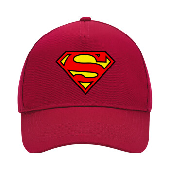 Superman vintage, Adult Ultimate Hat RED, (100% COTTON DRILL, ADULT, UNISEX, ONE SIZE)