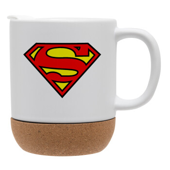 Superman vintage, Ceramic coffee mug Cork (MAT), 330ml (1pcs)