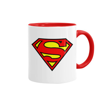 Superman vintage, Mug colored red, ceramic, 330ml