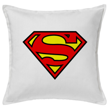 Superman vintage, Sofa cushion White 50x50cm includes filling