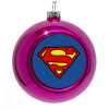 Purple Christmas tree ornament bauble 8cm