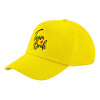 Child's Baseball Cap, 100% Cotton Twill, Yellow (COTTON, CHILD, UNISEX, ONE SIZE)