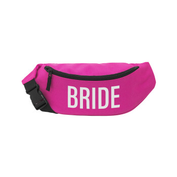 BRIDE, Unisex waist bag (banana) in PINK color with 2 pockets