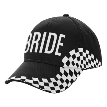 BRIDE, Adult Ultimate BLACK RACING Cap, (100% COTTON DRILL, ADULT, UNISEX, ONE SIZE)