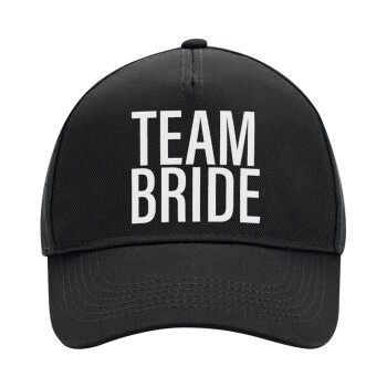 TEAM BRIDE, Adult Ultimate Hat BLACK, (100% COTTON DRILL, ADULT, UNISEX, ONE SIZE)