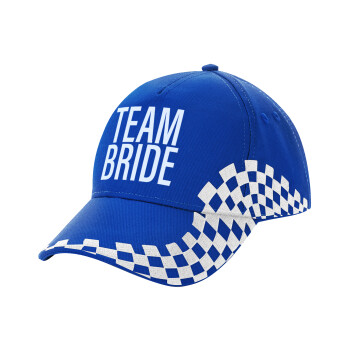 TEAM BRIDE, Adult Ultimate BLUE RACING Cap, (100% COTTON DRILL, ADULT, UNISEX, ONE SIZE)