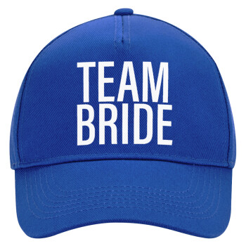 TEAM BRIDE, Ultimate Adult Hat BLUE, (100% COTTON DRILL, ADULT, UNISEX, ONE SIZE)