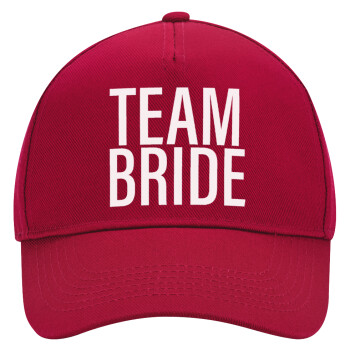 TEAM BRIDE, Adult Ultimate Hat RED, (100% COTTON DRILL, ADULT, UNISEX, ONE SIZE)