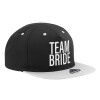 Adult Flat Snapback Hat Black/Grey, (100% COTTON TWILL, ADULT, UNISEX, ONE SIZE)