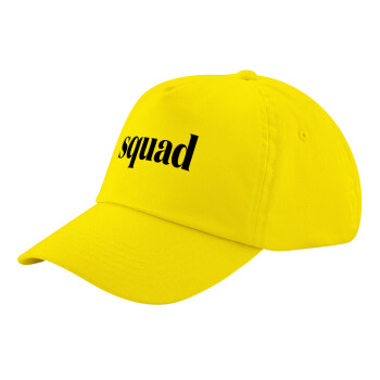 Squad display, Child's Baseball Cap, 100% Cotton Twill, Yellow (COTTON, CHILD, UNISEX, ONE SIZE)