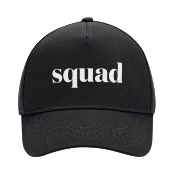 Squad display, Adult Ultimate Hat BLACK, (100% COTTON DRILL, ADULT, UNISEX, ONE SIZE)