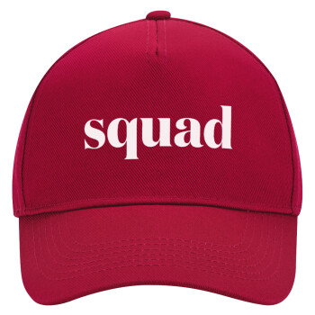 Squad display, Adult Ultimate Hat RED, (100% COTTON DRILL, ADULT, UNISEX, ONE SIZE)