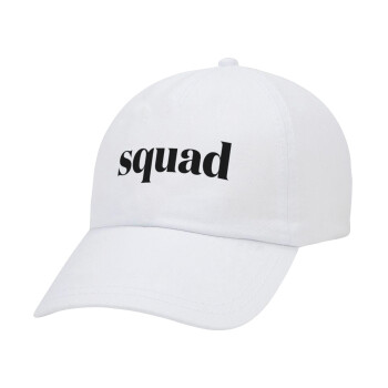 Squad display, Καπέλο Ενηλίκων Baseball Λευκό 5-φύλλο (POLYESTER, ΕΝΗΛΙΚΩΝ, UNISEX, ONE SIZE)