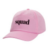 Casual children's baseball cap, 100% Cotton Twill, PINK (COTTON, CHILDREN'S, ONE SIZE)