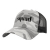 Adult Structured Trucker Hat, with Mesh, (Camouflage) Army Camo (100% COTTON, ADULT, UNISEX, ONE SIZE)