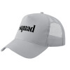 Adult Structured Trucker Hat, with Mesh, GRAY (100% COTTON, ADULT, UNISEX, ONE SIZE)