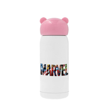 MARVEL characters, Pink stainless steel thermal flask, 320ml