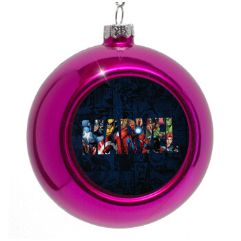 MARVEL characters, Purple Christmas tree ornament bauble 8cm