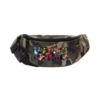 MARVEL characters, Unisex waist bag (banana) in Jungle camouflage color with 2 pockets