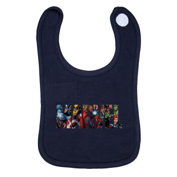 MARVEL characters, Σαλιάρα με Σκρατς 100% Organic Cotton Μπλε (0-18 months)