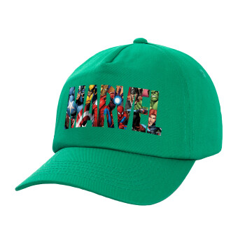 MARVEL characters, Adult Baseball Cap, 100% Cotton, Green (COTTON, ADULT, UNISEX, ONE SIZE)