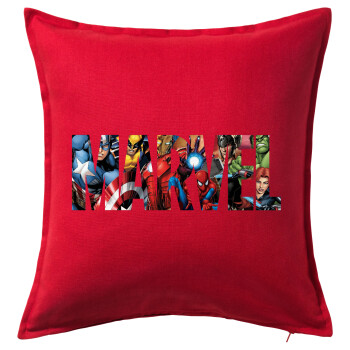 MARVEL characters, Sofa cushion RED 50x50cm includes filling