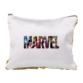 MARVEL characters, Sequin Gold Pouch Cosmetic Bag