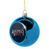 Blue Christmas tree ball ornament 8cm