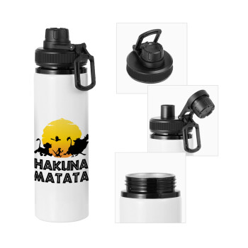 Hakuna Matata, Metal water bottle with safety cap, aluminum 850ml