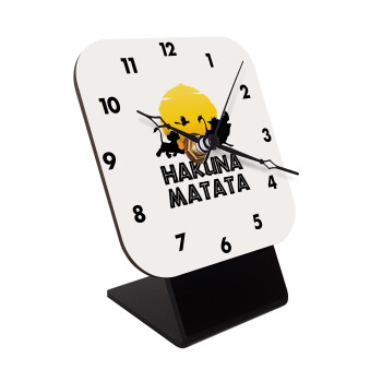 Hakuna Matata, Επιτραπέζιο ρολόι ξύλινο με δείκτες (10cm)