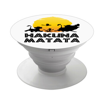 Hakuna Matata, Phone Holders Stand  White Hand-held Mobile Phone Holder